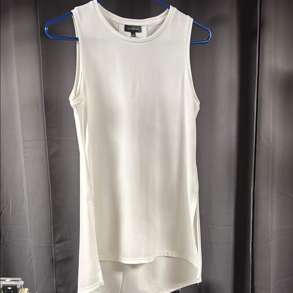 The Limited Cream Asymmetrical Tank Top